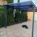 Habrita Carport Gris Aluminium 14.7m²
