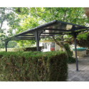 Habrita Carport Gris Aluminium 14.7m²