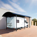 Habrita Carport Camping Car Gris Aluminium 27.5m²