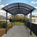 Habrita Carport Camping Car Gris Aluminium 27.5m²