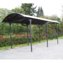 Habrita Carport Camping Car Gris Aluminium 27.5m²