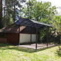 Habrita Carport Camping Car Gris Aluminium 27.5m²