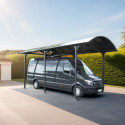 Habrita Carport Camping Car Gris Aluminium 27.5m²