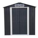 Habrita Abri de jardin métal Gris Acier galvanisé 2.55m²