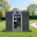Habrita Abri de jardin métal Gris Acier galvanisé 3.1m²