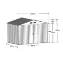 Habrita Abri de jardin métal Gris Acier galvanisé 5.3m²
