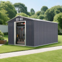 Habrita Abri de jardin métal Gris Acier galvanisé 6.6m²