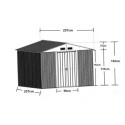 Habrita Abri de jardin métal Gris Acier galvanisé 6.6m²