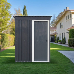 Habrita Abri de jardin métal Gris Acier galvanisé 2.00m²