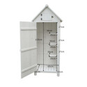 Habrita Armoire de jardin Blanc Bois massif 0.41m²
