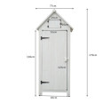Habrita Armoire de jardin Blanc Bois massif 0.41m²