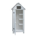 Habrita Armoire de jardin Blanc Bois massif 0.41m²