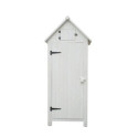 Habrita Armoire de jardin Blanc Bois massif 0.41m²