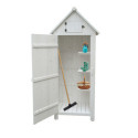Habrita Armoire de jardin Blanc Bois massif 0.41m²