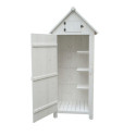Habrita Armoire de jardin Blanc Bois massif 0.41m²