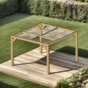 Habrita Tonnelles de jardin Marron Bois massif 10.67m²