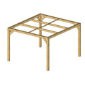 Habrita Tonnelles de jardin Marron Bois massif 10.67m²