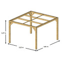 Habrita Tonnelles de jardin Marron Bois massif 10.67m²
