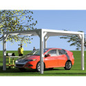 Habrita Tonnelles de jardin Marron Bois massif 10.67m²
