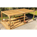 Habrita Tonnelles de jardin Marron Bois massif 21m²