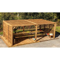 Habrita Tonnelles de jardin Marron Bois massif 21m²