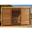 Habrita Tonnelles de jardin Marron Bois massif 21m²