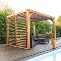 Habrita Tonnelles de jardin Marron Bois massif 7.3m²