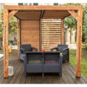 Habrita Tonnelles de jardin Marron Bois massif 7.3m²