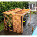 Habrita Tonnelles de jardin Marron Bois massif 7.3m²