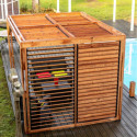 Habrita Tonnelles de jardin Marron Bois massif 7.3m²