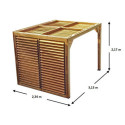 Habrita Tonnelles de jardin Marron Bois massif 7.3m²