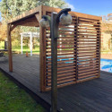 Habrita Tonnelles de jardin Marron Bois massif 7.3m²