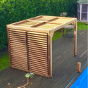 Habrita Tonnelles de jardin Marron Bois massif 7.3m²