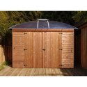 Habrita Tonnelles de jardin Gris Bois massif 10.80m²