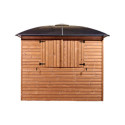 Habrita Tonnelles de jardin Gris Bois massif 10.80m²