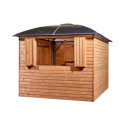 Habrita Tonnelles de jardin Gris Bois massif 10.80m²