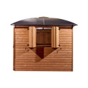 Habrita Tonnelles de jardin Gris Bois massif 10.80m²