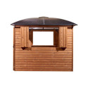 Habrita Tonnelles de jardin Gris Bois massif 10.80m²