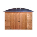 Habrita Tonnelles de jardin Gris Bois massif 10.80m²