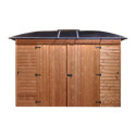 Habrita Tonnelles de jardin Gris Bois massif 10.80m²