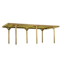 Habrita Carport Marron Bois massif 14.40m²