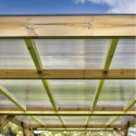 Habrita Carport Marron Bois massif 14.40m²