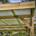 Habrita Carport Marron Bois massif 14.40m²