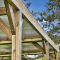 Habrita Carport Marron Bois massif 14.40m²