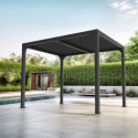 Habrita Pergolas bioclimatiques Gris Aluminium 7.2m²