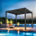 Habrita Pergolas bioclimatiques Gris Aluminium 7.2m²