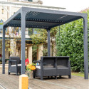 Habrita Pergolas bioclimatiques Gris Aluminium 7.2m²