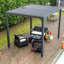 Habrita Pergolas bioclimatiques Gris Aluminium 7.2m²