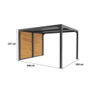 Habrita Pergolas bioclimatiques Gris Aluminium 10.80m²