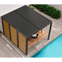Habrita Pergolas bioclimatiques Gris Aluminium 10.80m²